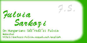 fulvia sarkozi business card